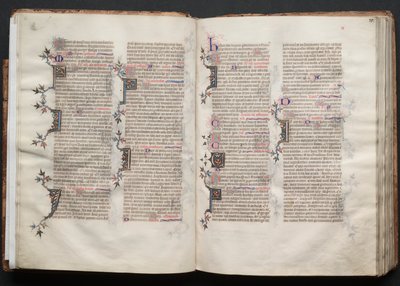 The Gotha Missal: Fol. 20v, tekst, ca. 1375. af Master of the Boqueteaux