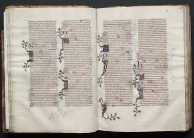 The Gotha Missal: Fol. 29v, tekst, ca. 1375. af Master of the Boqueteaux
