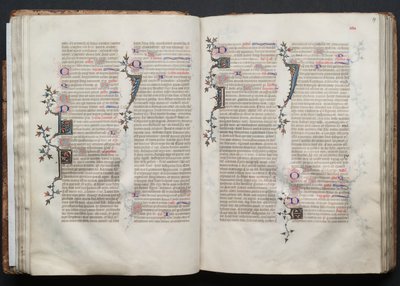 The Gotha Missal: Fol. 36v, tekst, ca. 1375. af Master of the Boqueteaux