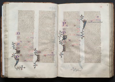 The Gotha Missal: Fol. 38v, tekst, ca. 1375. af Master of the Boqueteaux