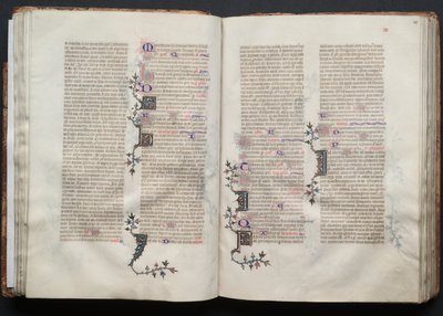 The Gotha Missal: Fol. 40r, tekst, ca. 1375. af Master of the Boqueteaux