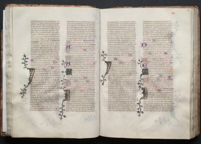 The Gotha Missal: Fol. 41v, tekst, ca. 1375. af Master of the Boqueteaux