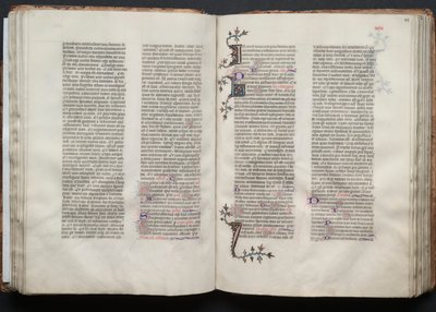 The Gotha Missal: Fol. 47v, tekst, ca. 1375. af Master of the Boqueteaux