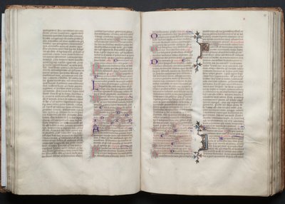 The Gotha Missal: Fol. 49v, tekst, ca. 1375. af Master of the Boqueteaux