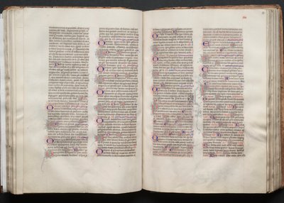 The Gotha Missal: Fol. 52v, tekst, ca. 1375. af Master of the Boqueteaux