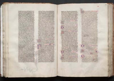 The Gotha Missal: Fol. 54v, tekst, ca. 1375. af Master of the Boqueteaux