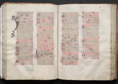 The Gotha Missal: Fol. 57r, Tekst, ca. 1375. af Master of the Boqueteaux