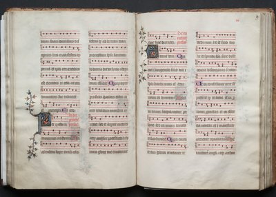 The Gotha Missal: Fol. 59r, Tekst, ca. 1375. af Master of the Boqueteaux