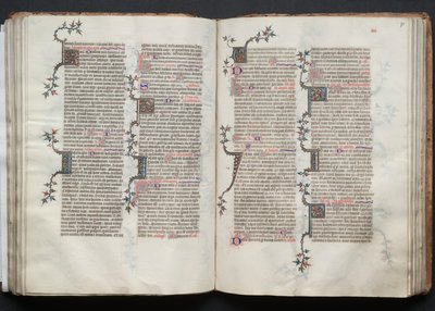 The Gotha Missal: Fol. 74v, tekst, ca. 1375. af Master of the Boqueteaux