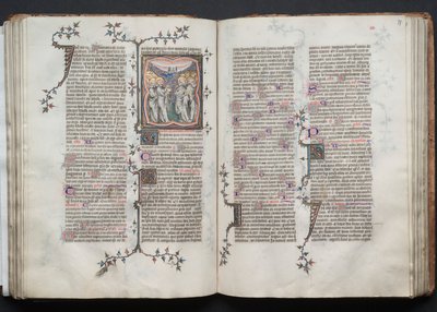 The Gotha Missal: Fol. 76v, Himmelfarten, ca. 1375. af Master of the Boqueteaux