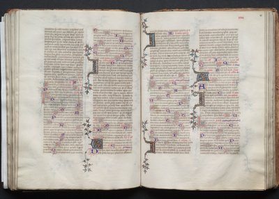 The Gotha Missal: Fol. 80r, tekst, ca. 1375. af Master of the Boqueteaux