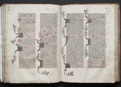 The Gotha Missal: Fol. 83v, tekst, ca. 1375. af Master of the Boqueteaux