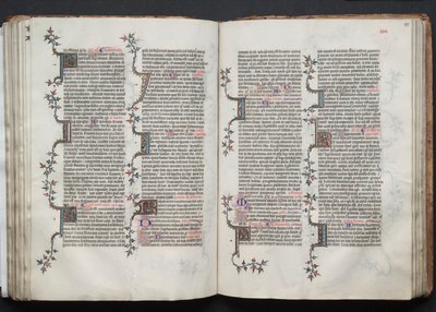 The Gotha Missal: Fol. 84v, tekst, ca. 1375. af Master of the Boqueteaux