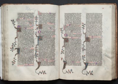 The Gotha Missal: Fol. 87r, Tekst , ca. 1375. af Master of the Boqueteaux