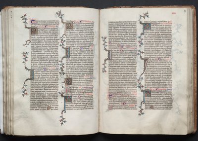 The Gotha Missal: Fol. 88v, tekst, ca. 1375. af Master of the Boqueteaux