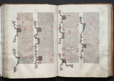 The Gotha Missal: Fol. 90v, tekst, ca. 1375. af Master of the Boqueteaux