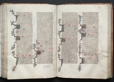 The Gotha Missal: Fol. 91v, tekst, ca. 1375. af Master of the Boqueteaux