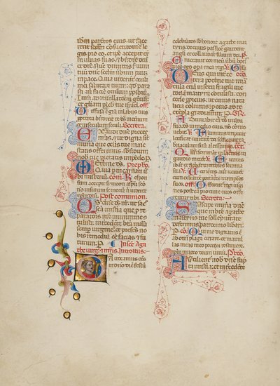 Initial G: Sankt Agatha af Master of the Brussels Initials
