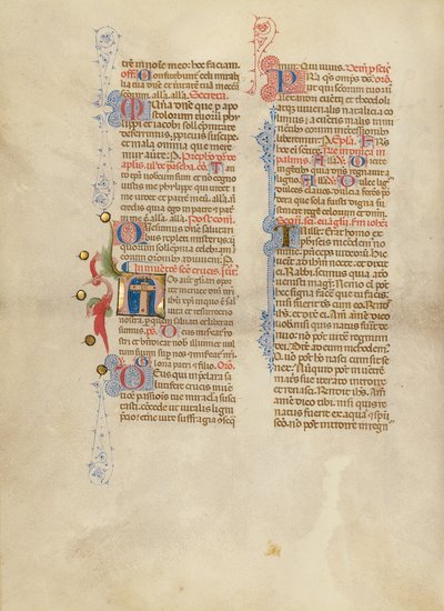Initial N: Korset af Master of the Brussels Initials
