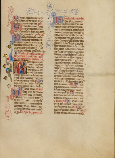 Initial R: Jomfruen i bøn af Master of the Brussels Initials