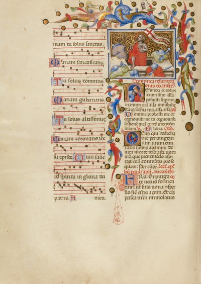 Opstandelsen; Initial R: En sovende soldat af Master of the Brussels Initials