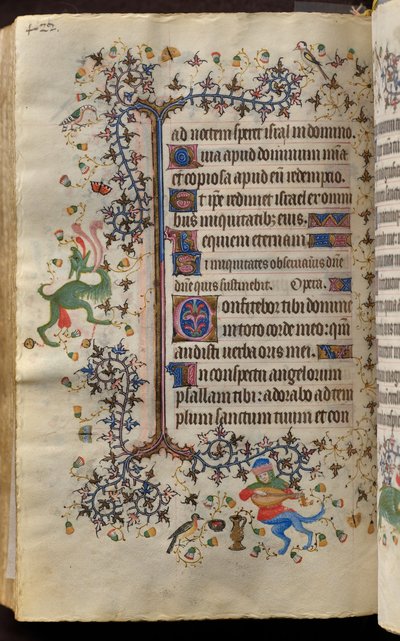 Karl den Ædle, konge af Navarra (1361-1425): fol. 205v, Tekst af Master of the Brussels Initials and Associates