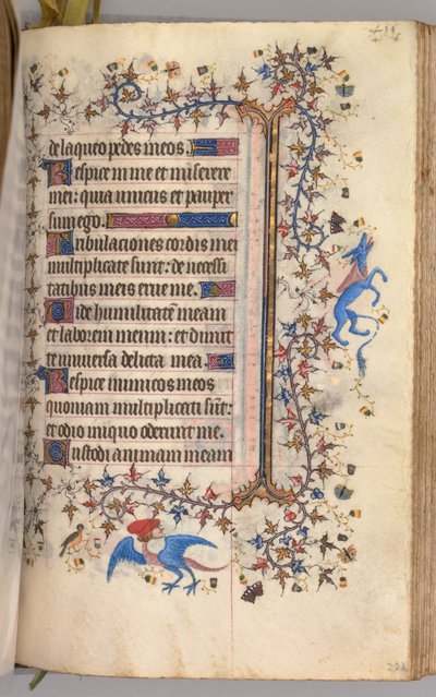 Timebog for Karl den Ædle, konge af Navarra (1361-1425): fol. 222r, Tekst af Master of the Brussels Initials and Associates