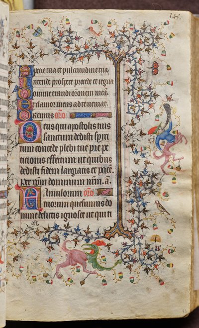 Timebog for Karl den Ædle, konge af Navarra (1361-1425): fol. 73r, Tekst af Master of the Brussels Initials and Associates