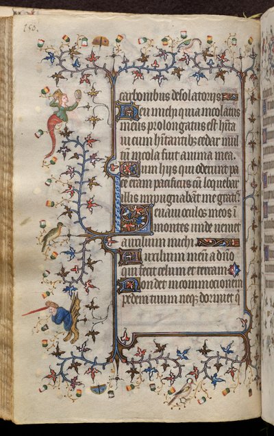 Timebog for Karl den Ædle, konge af Navarra (1361-1425): fol. 75v, Tekst af Master of the Brussels Initials and Associates