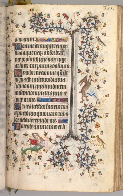 Timer for Karl den Adelige, konge af Navarra 1361-1425: fol. 188r, Tekst, ca. 1405. af Master of the Brussels Initials and Associates