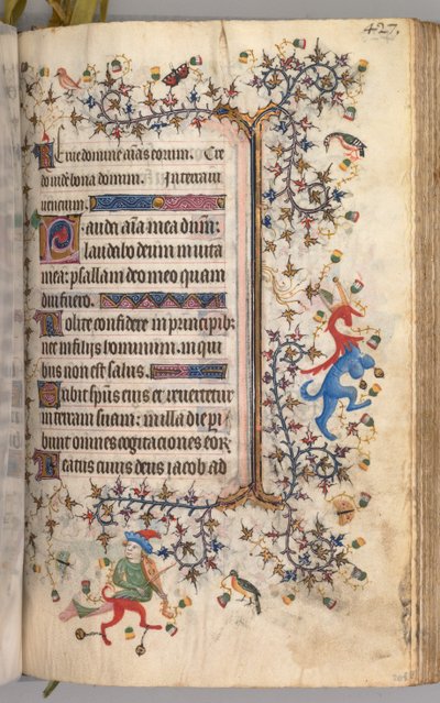 Timer for Karl den Adelige, konge af Navarra 1361-1425: fol. 208r, Tekst, ca. 1405. af Master of the Brussels Initials and Associates