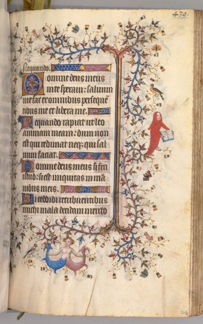 Timer for Karl den Adelige, konge af Navarra 1361-1425: fol. 214r, Tekst, ca. 1405. af Master of the Brussels Initials and Associates