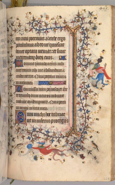 Timer for Karl den Adelige, konge af Navarra 1361-1425: fol. 227r, Tekst, ca. 1405. af Master of the Brussels Initials and Associates