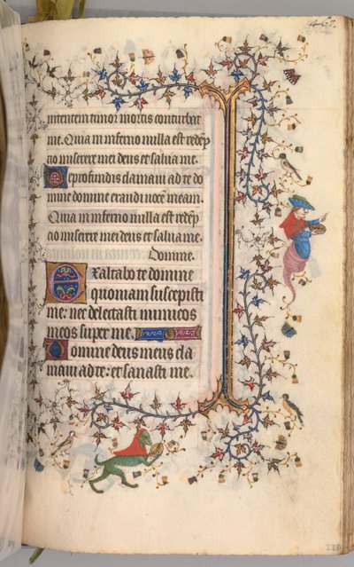 Timer for Karl den Adelige, konge af Navarra 1361-1425: fol. 228r, Tekst, ca. 1405. af Master of the Brussels Initials and Associates