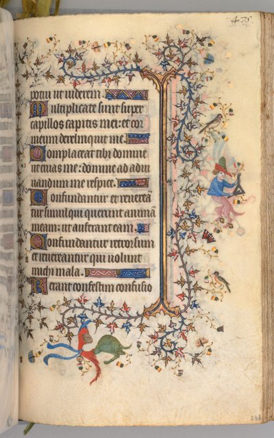 Timer for Karl den Adelige, konge af Navarra 1361-1425: fol. 232r, Tekst, ca. 1405. af Master of the Brussels Initials and Associates