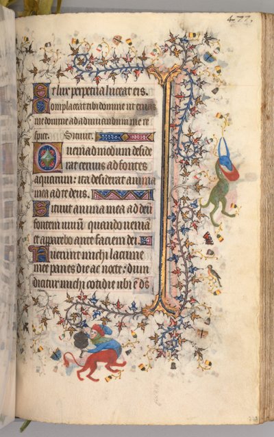 Timer for Karl den Adelige, konge af Navarra 1361-1425: fol. 233r, Tekst, ca. 1405. af Master of the Brussels Initials and Associates