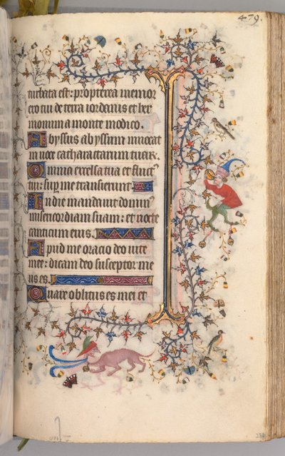 Timer for Karl den Adelige, konge af Navarra 1361-1425: fol. 234r, Tekst, ca. 1405. af Master of the Brussels Initials and Associates
