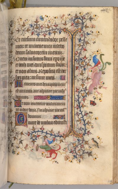 Timer for Karl den Adelige, konge af Navarra 1361-1425: fol. 237r, Tekst, ca. 1405. af Master of the Brussels Initials and Associates