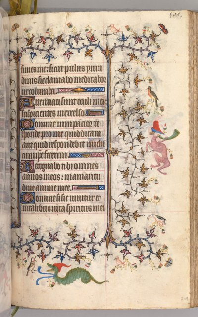 Timer for Karl den Adelige, konge af Navarra 1361-1425: fol. 247r, Tekst, ca. 1405. af Master of the Brussels Initials and Associates