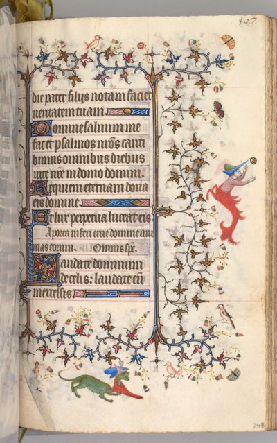 Timer for Karl den Adelige, konge af Navarra 1361-1425: fol. 248r, Tekst, ca. 1405. af Master of the Brussels Initials and Associates