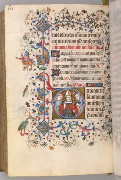 Timer for Karl den Adelige, konge af Navarra 1361-1425, fol. 294v, Bekenderne, ca. 1405. af Master of the Brussels Initials and Associates