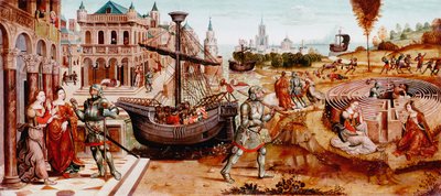 Historien om Theseus, midten af det 15. århundrede af Master of the Cassoni