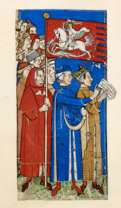Cocharelli, Treatise on the Vices and Virtues, Tilføj MS 27695, f.10r, c.1330-40 (pigment på pergament) af Master of the Cocharelli Codex