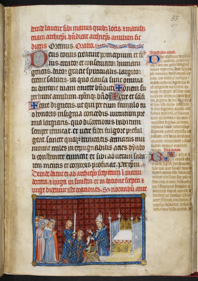 Bomuld Tiberius B. VIII f.57r Kongen modtager ringen 