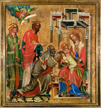 The Adoration of the Magi (tempera på træ) af Master of the Cycle of Vyssi Brod
