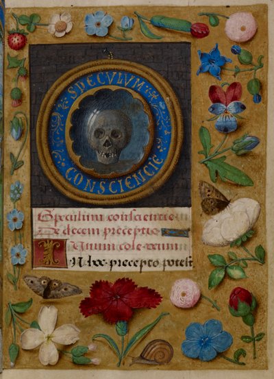 Åbning af Speculum Conscientie (Samvittighedens spejl) illustration fra 