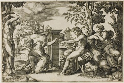 Apollo og Marsyas af Master of the Die