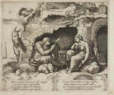 Apuleius forvandlet til et æsel af Master of the Die