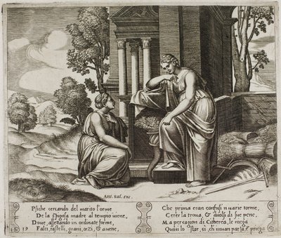 Ceres nægter enhver hjælp til Psyche af Master of the Die