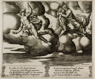 Amor beder Jupiter om barmhjertighed for psyke af Master of the Die